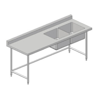 Mesa de Trabajo con Doble Tarja