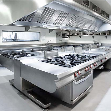 El acero inoxidable en las cocinas industriales